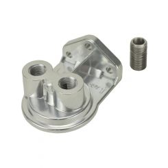 Derale Oil Filter Mount Ports Up 1/4 in NPT Female Ports 3/4-16 in Cent