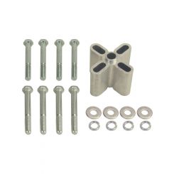 Derale Fan Spacer 1-1/2 in Thick Hardware Included Aluminum Clear Anodi