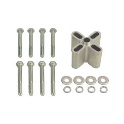Derale Fan Spacer 2 in Thick Hardware Included Aluminum Clear Anodize C