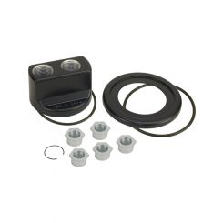 Derale Oil Filter Adapter Bypass Block Mount 3/4-16 in Center Thread 10
