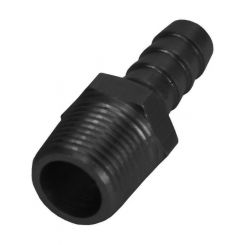 Derale Fitting Adapter Straight 3/8 in Hose Barb to 3/8 in NPT Male Alu