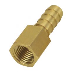 Derale Fitting Adapter Straight 3/8 in Hose Barb to 1/4 in NPT Female B