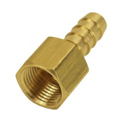 Derale Fitting Adapter Straight 3/8 in NPT to 3/8 in Hose Barb Brass Na