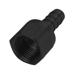 Derale Fitting Hose End Straight 3/8 in Hose Barb to 8 AN Female Swivel