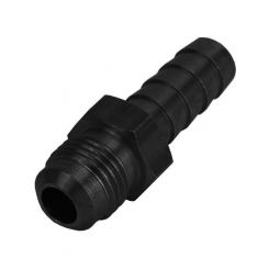 Derale Fitting Adapter Straight 6 AN Male to 3/8 in Hose Barb Aluminum