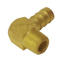 Derale Fitting Adapter 90 Degree 1/2 in Hose Barb to 1/2 in NPT Male Br