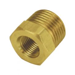 Derale Fitting Bushing 3/8 in NPT Male to 1/8 in NPT Female Brass Natur