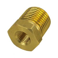 Derale Fitting Adapter 1/2 in NPT Male to 1/8 in NPT Female Brass Natur