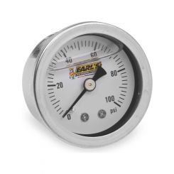 Earls Pressure Gauge 100psi Liquid Filled