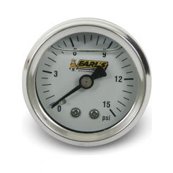 Earls Pressure Gauge 0-15 psi Mechanical Analog 1-1/2 in Diameter L