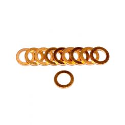 Earls Crush Washer - 10 mm - Copper - Set of 10