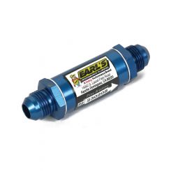 Earls Fuel Filter In-Line 85 Micron Stainless Element 4 AN Male Inl