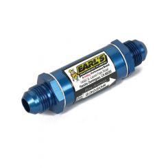 Earls Fuel Filter In-Line 85 Micron Stainless Element 8 AN Male Inl