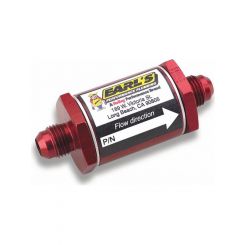 Earls Fuel Filter In-Line 85 Micron Stainless Element 10 AN Male In
