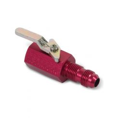 Earls Shut Off Valve Manual 3/8 in NPT Female to 6 AN Bulkhead 2-3/