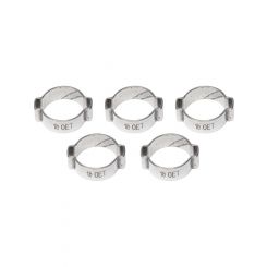 Earls Hose Clamp Vapor Guard Crimp 2 Ear 3/8 in Stainless Natural S