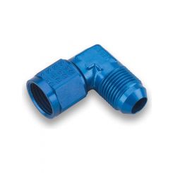Earls Fitting Adapter 90 Degree 8 AN Female Swivel to 8 AN Male Alu