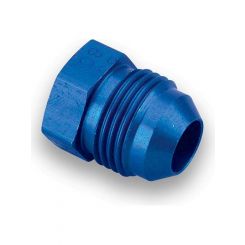 Earls Fitting Plug 8 AN Hex Head Aluminum Blue Anodize