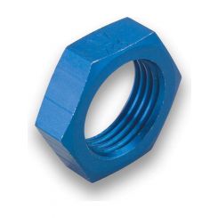 Earls Bulkhead Fitting Nut - 8 AN - Aluminum - Blue Anodize - Each