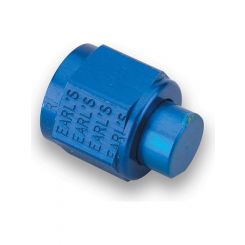 Earls Fitting - Cap - 8 AN - Aluminum - Blue Anodize - Each