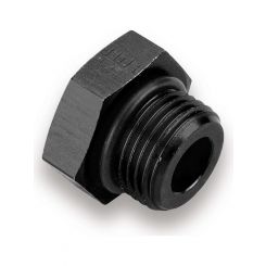 Earls Fitting Plug 12 AN O-Ring Hex Head Aluminum Black Anodize