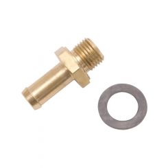 Edelbrock Carburetor Inlet Fitting Straight 3/8 in Hose Barb to 1/2-20 i
