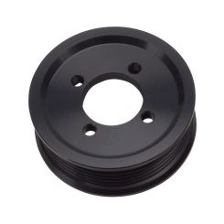 Edelbrock Supercharger Pulley Serpentine 3-1/4 in OD Aluminum Black Pow
