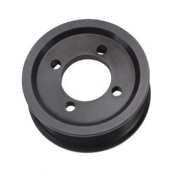 Edelbrock Supercharger Pulley Serpentine 3 in OD Aluminum Black Powder