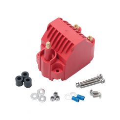 Edelbrock Ignition Coil Max-Fire E-Core Male HEI 45000V Red Universal