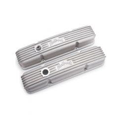 Edelbrock Valve Cover Classic Tall Breather Hole Edelbrock Logo Aluminu