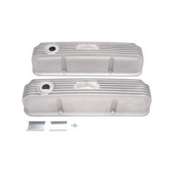 Edelbrock Valve Cover Classic Tall Breather Hole Edelbrock Logo Aluminu