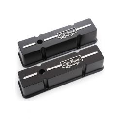 Edelbrock Valve Cover Racing Series Tall Breather Hole Edelbrock Logo A