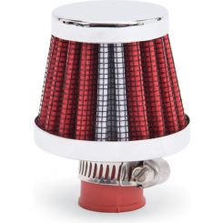 Edelbrock Breather Clamp-On Conical 10 mm OD Tube Reusable Steel Chrome