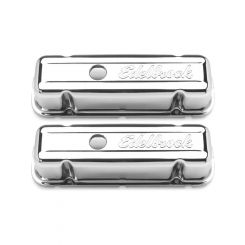 Edelbrock Valve Covers Signature Stock Chrome Logo Buick V6 3.8L 4.1L Pair