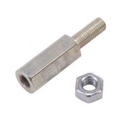 Edelbrock Linkage Extension Transmission Kickdown 1/4 in Rod Steel Zinc