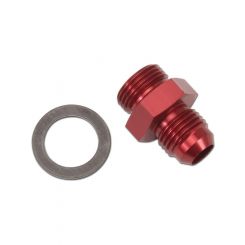Edelbrock Fitting Adapter Straight 6 AN Male to 5/8-20 in Male Aluminum