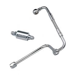 Edelbrock Carburetor Fuel Line 6 AN Male Inlet 5/8-20 in Dual Outlets Po