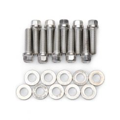 Edelbrock Intake Manifold Bolt Kit Hex Head Steel Cadmium Pontiac V8 Kit