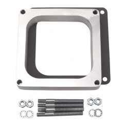 Edelbrock Carburetor Spacer 1 in Thick Open Dominator Flange Aluminum Na
