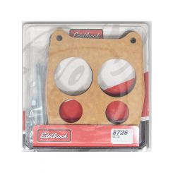 Edelbrock Carburetor Spacer 3/4 in Thick 4 Hole Spread Bore Wood Natural