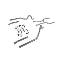 Flowmaster Exhaust System Pipe Kit Header-Back 2-1/2 in Tailpipe Steel