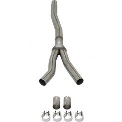 Flowmaster Exhaust Y-Pipe 2-1/4 in Inlets 2-1/4 in Outlet Stainless Nat