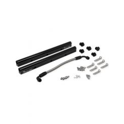 Holley Fuel Rail Complete Brackets / Fittings / Lines Aluminum Black A