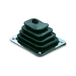 Hurst Shifter Boot 5-1/4 in x 6-1/2 in Base Square Boot Rubber / Stee