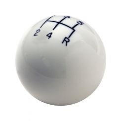 Hurst Shifter Knob Classic 3/8-16 in Thread Composite White 5 Speed U