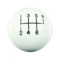 Hurst Shifter Knob Classic 16 mm x 1.50 Thread Composite White 6 Spee
