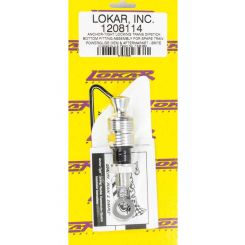 Lokar Transmission Dipstick Fitting Bottom Aluminum Clear Anodize Lok