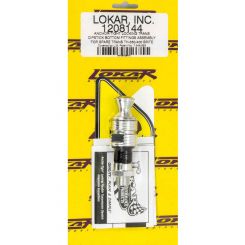 Lokar Transmission Dipstick Fitting Bottom Aluminum Clear Anodize Lok