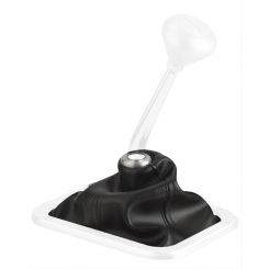 Lokar Deluxe Top Shifter Boot Rectangular 5/8 in ID Bezel Vinyl Black