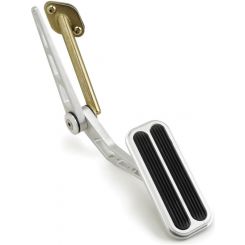 Lokar Pedal Assembly Gas Firewall Mount Rubber Pads Aluminum Brushed